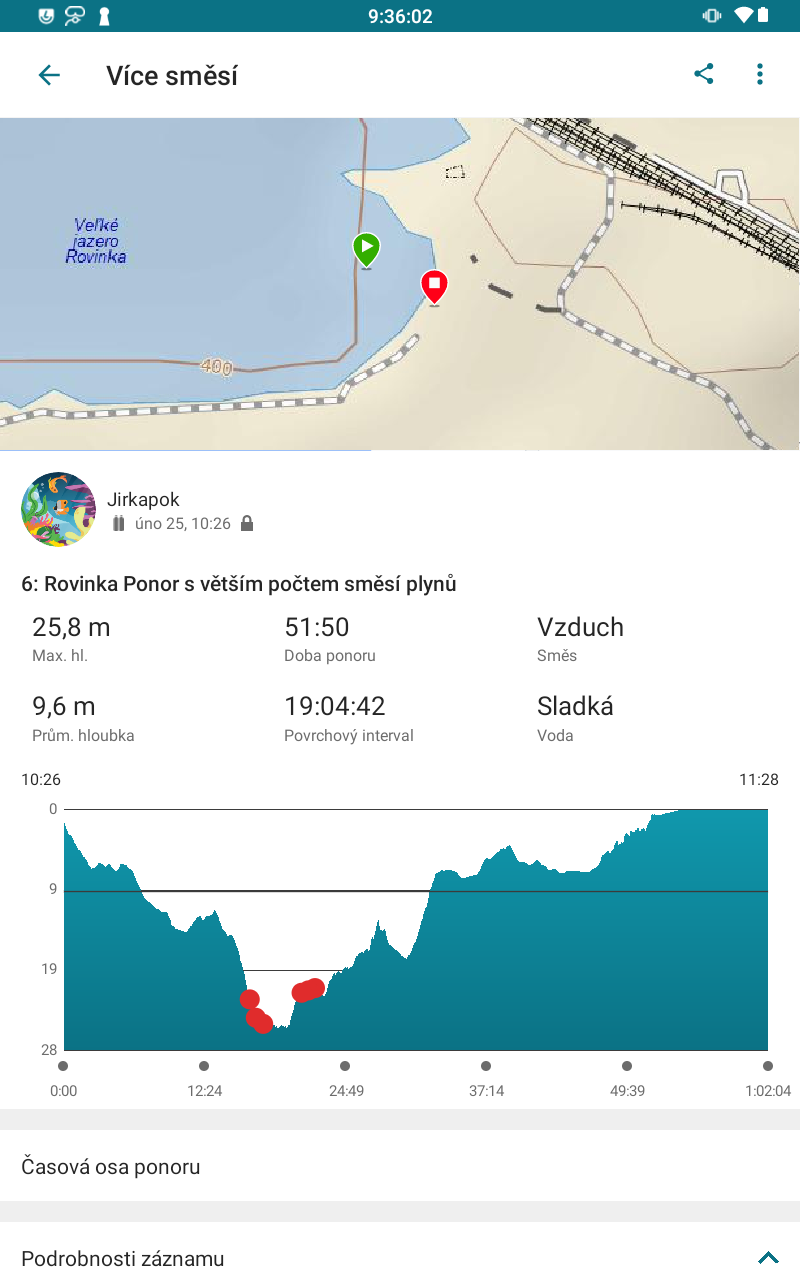 Aplikace Garmin dive