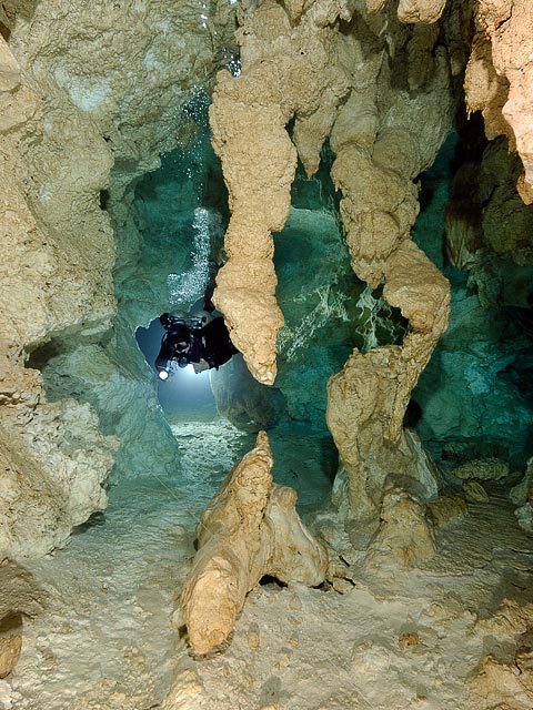 Jeskynì Chan Hol, Quintana Roo, na fotografii Kamila Svobodová, osvìtlovaè Jan Žilina, foto: Radoslav Husák
